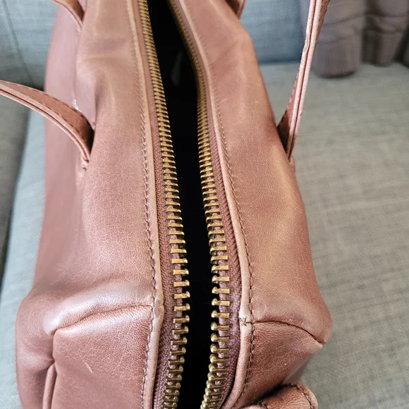 Matt & Nat Vegan Leather Brown Mitsuko Bowling Satchel and Crossbody Bag - Picture 14 of 16